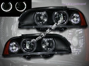 97-03 FAROS PROYECTOR BMW SERIE 5 E39 DOS HALO NEGRO 4 PUERTAS - Imagen 1 de 2