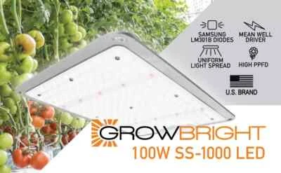 GrowBright SS-1000 LED Luz de Crecimiento Samsung Chips/Controlador Meanwell ESPECTRO COMPLETO Foto 1 de 4