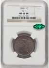 1850 BRAIDED HAIR LARGE CENT - N7 - NGC MS63BN CAC - LOOKS FAR BETTER!