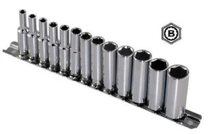 Britool Hallmark 1/4" Drive Deep 6 Point Socket Set 4 - 14mm SDHMSET13 - Picture 1 of 1