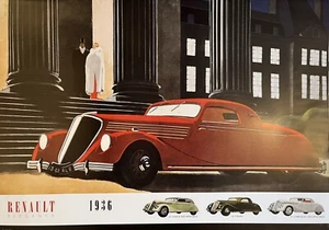 Renault 1936 Rare Vintage A1 Car Poster - Picture 1 of 1