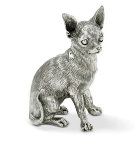 Silver CHIHUAHUA - SITTING Model - Fully Hallmarked Sterling Silver - Picture 1 of 3
