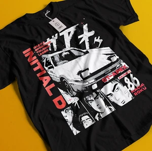 Initial D T-Shirt Takumi Fujiwara Shirt Anime Tshirt Bunta Tee Natsuki Keisuke - Picture 1 of 4
