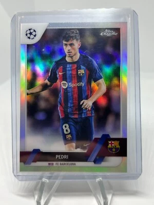 2022-23 Topps Chrome UEFA Pedri #136 Refractor SP Barcelona - Image 1 of 2