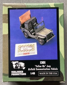 Verlinden 1301 Follow Me Jeep Airfield Communications Vehicle 1:48 Scale 1/48 - Picture 1 of 1