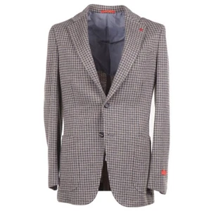 Isaia Extra-Soft Houndstooth Check Jersey Wool Sport Coat 38R (Eu 48) NWT - Picture 1 of 10
