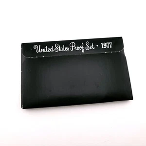 1977s United States Proof Set With Original Black Box 6 Coins Copper/Silver - Picture 1 of 18