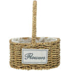 Woven Flower Basket Seagrass Storage Willow Picnic Basket-RW