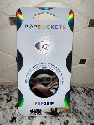 Genuine  PopSockets Star Wars Baby Yoda Shiny Gloss PopGrip - Image 1 of 2