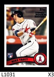 1-2018 Topps Rookie History 2011 Topps Update Rookie Reprint Mike Trout SP Menge - Bild 1 von 1