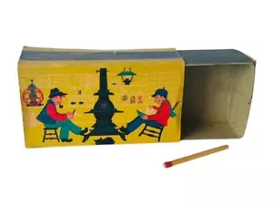 Ohio Blue Tip 1955 Match Holder Box matchbook anuncio de publicidad horno antiguo OH - Imagen 1 de 4