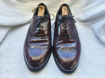 Stafford Comfort Plus 8.5 3e Oxford Dress Shoe Leather Wing tip - Image 1 of 4