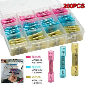 200x Sortiment Schrumpf Drahtverbinder Elektroklemmen Crimpdichtung USA - Bild 1 von 13