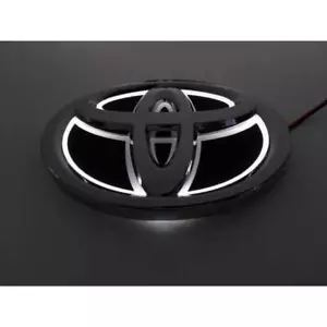 Toyota LED 5D Emblem Logo 160mm*110mm (about 6.30 in*4.33 in) White Ship F/Japan - Picture 1 of 2