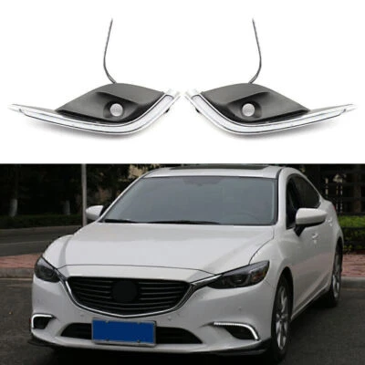 2 Pcs ABS LED Left Right Daytime Running Lights DRL For Mazda 6 Atenza 2016-2018 - Image 1 of 4