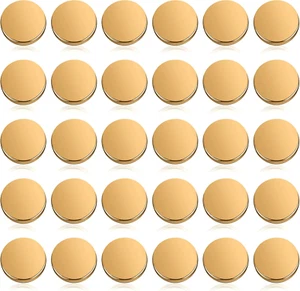 30 Pieces Metal Flat Button Alloy Shank round Shaped Sewing Button for Women Sui - Picture 1 of 12