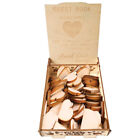  Wedding Party Supplies Natural Wooden Slices Love Heart-shaped
