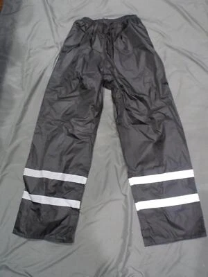 Hombre Negro Traje de Lluvia Pantalones Grande 29 Entrepierna Foto 1 de 4