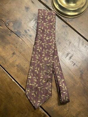 VIA CONDOTTI Mens 100% Silk Necktie ITALY Designer Geometric Gold /Multi EUC - Image 1 of 4