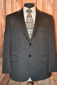 Tasso Elba Men's Charcoal 100% Cashmere 2 Front Button Sports Coat Sz 42S - Picture 1 of 10