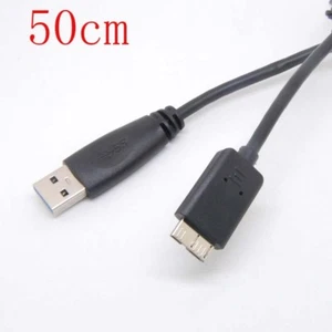 Caricabatteria USB3.0 + cavo SYNC dati per disco rigido esterno Sony HDD corto 50 cm/ - Foto 1 di 4