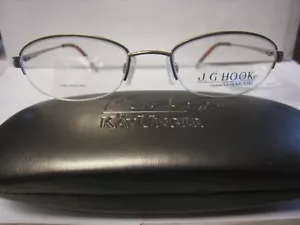 JG HOOK EYEGLASS FRAMES Style HOPE in Brown Sz. 51-19-135 Free CASE - Picture 1 of 5