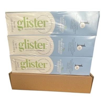 AMWAY GLISTER PASTA DENTAL CON FLÚOR MULTI-ACCIÓN blanquea los dientes-7,05 OZ (PAQUETE DE 3) Foto 1 de 4