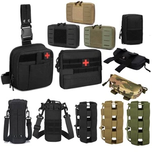 Military Tactical Molle Pouch Multi Purpose Utility Bag Outdoor EDC Waist Pack - Picture 1 of 102