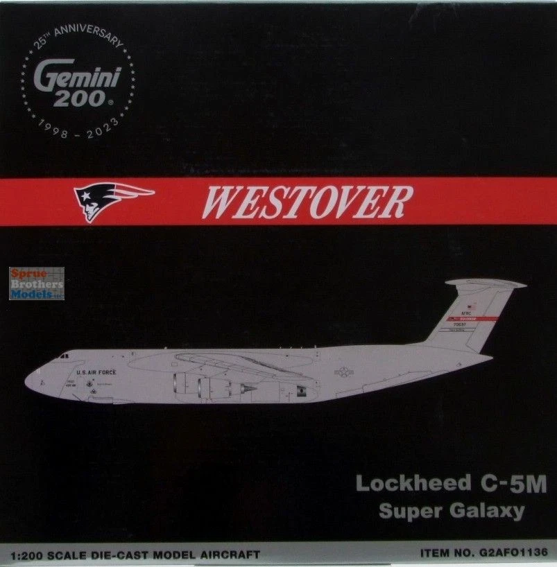 1 200 Geminijets USAF​ Lockheed C-5M 85-0009 ​Passenger Airplane Diecast Model