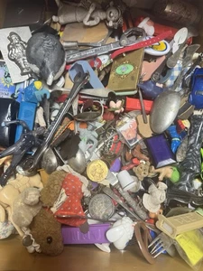 Vintage Junk Drawer Lot 13 lbs Mystery Toys Tools Coins Jewelry Collectibles - Picture 1 of 14
