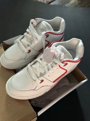 Nuevo Para Hombres Le Coq Sportif Blanco y Rojo Logo Cuero Tenis Zapatos 42 EE. UU. Talla 9 Foto 1 de 4