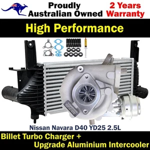 Upgrade Billet Turbo Charger+62mm Intercooler For Nissan Navara D40 YD25 2.5L - Picture 1 of 11