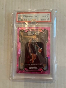 2023 Prizm Victor Wembanyama Pink Ice rc prizm PSA 10 gem mint no. 136 - Picture 1 of 2