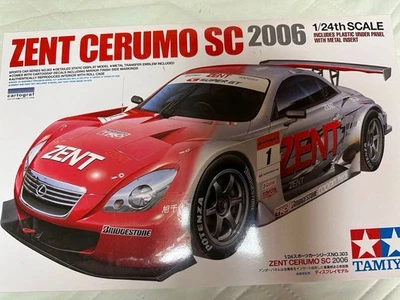Tamiya 1/24 ZENT CERUMO Lexus SC 2006 Super GT Model Kit con decalcomanie - Immagine 1 di 2