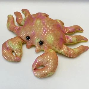 Rainbow Creatures Colorful Rainbow Crab Beanie Plush Toy Sand Filled Shimmer - Picture 1 of 10