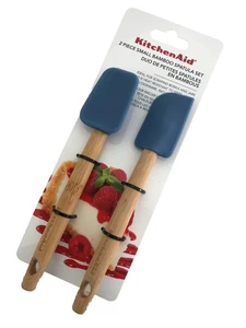 New KitchenAid 2 Blue Velvet Mini Jar Spatulas HBLA - Picture 1 of 1