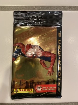 Lote de 3 pegatinas álbum película Spider-Man 2 paquetes sellados PANINI 2004 Foto 1 de 2