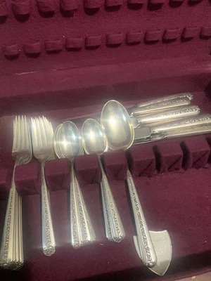 Juego de 4 cucharas de postre de sopa ovaladas de plata esterlina Towle Rambler rosa - 6 3/4" Foto 1 de 4