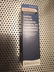 Walgreens sodium chloride ophthalmic ointment 5% Hypertonicity for Eye 0.125 fl - Picture 1 of 5
