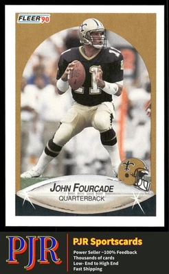 John Fourcade 1990 Fleer #186 New Orleans Saints Rookie - Image 1 of 2