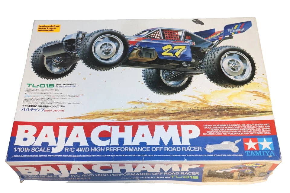 Tamiya Vintage RC Model 58221 Baja Champ Off Road 4WD 1:10 Original Box - Image 1 of 4