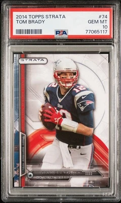 2014 Topps Strata Tom Brady #74 PSA 💎 GEM MINT 10 🔥 LOW POP - Image 1 of 2