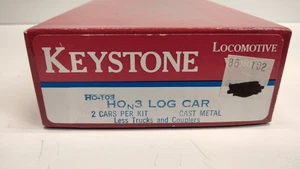 Keystone HO-103 HO HOn3 Skeleton Log Car Kit 2 cars, Less Trucks & Couplers NEW - Picture 1 of 7