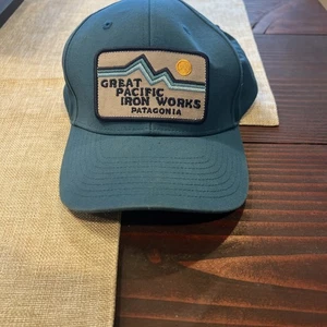 Gorra de béisbol Patagonia Great Pacific Iron Works insignia azul azulado Snapback - Imagen 1 de 7