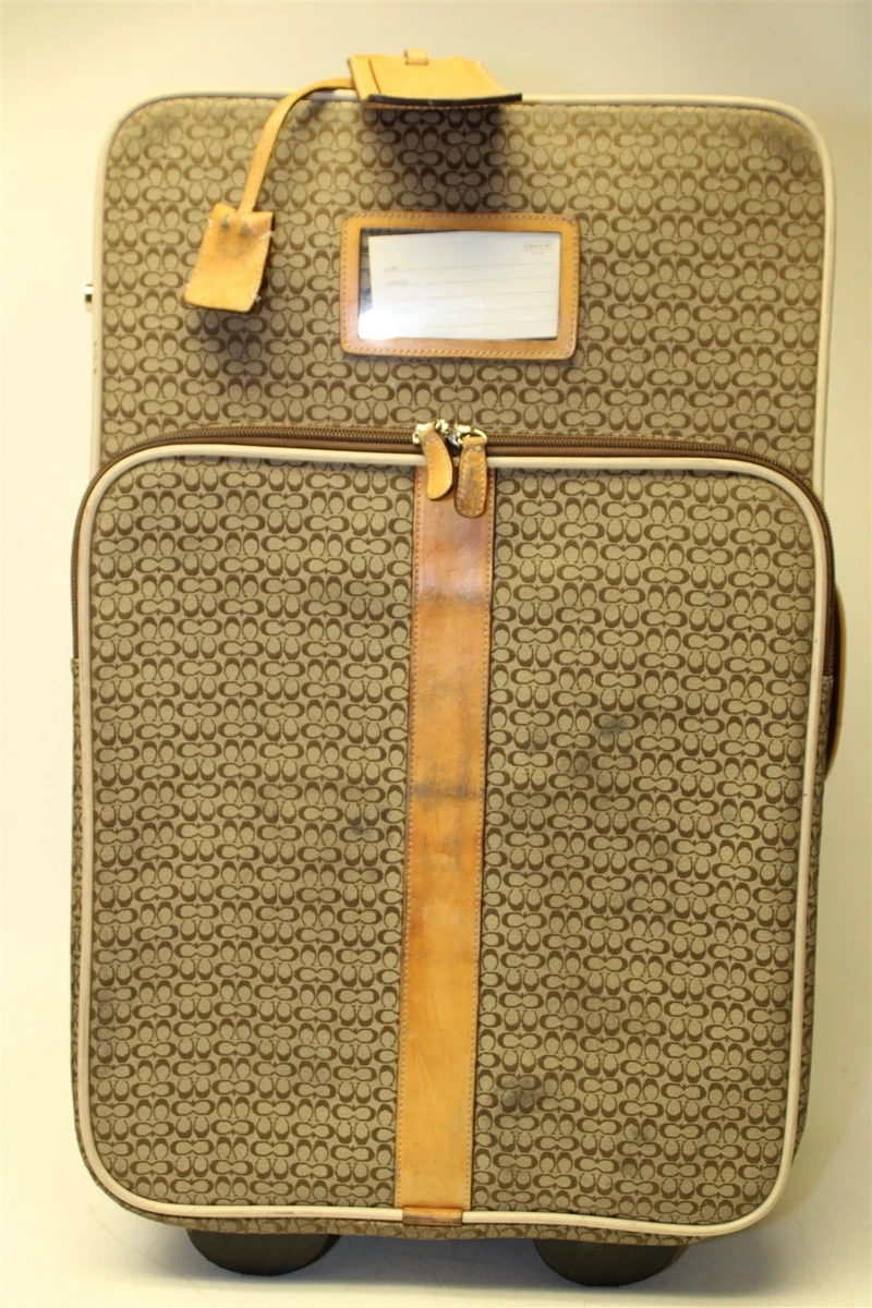 バッグ COACH Signature Carry On Luggage rare Wheeled Carry On In Signature Canvas