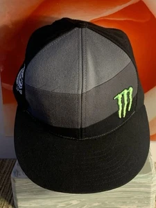 SELTENE DC SHOES X MONSTER ENERGY DRUCKKNOPFLASCHE MÜTZE KAPPE SCHWARZ/GRAU/NEON ERWACHSENE EINHEITSGRÖSSE SEHR GUTER ZUSTAND - Bild 1 von 12