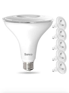 Sunco 6Pack Flood Light Bulb LED PAR38, 1050Lumens 13W 5000K - Picture 1 of 11