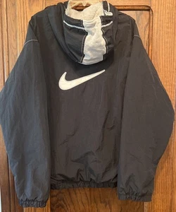 Nike Insulated Pullover Hoodie Men’s XL Black VTG Y2K Streetwear Swoosh Logo - Picture 1 of 24