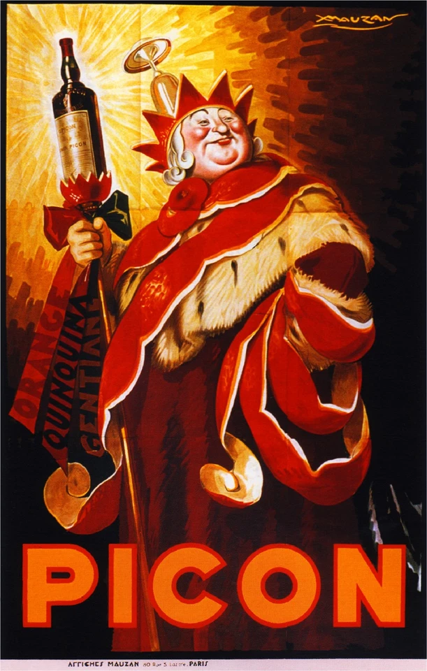 Picon Orange Quinouina Vintage French Nouveau France Poster Print Advertisement - Image 1 of 1