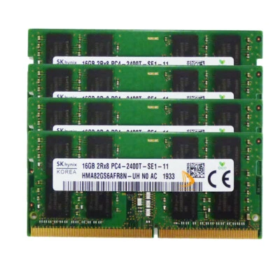 SK Hynix DDR4 RAM 4x 16GB 2RX8 PC4-24088T PC4-19200S CL17 SO-DIMM Laptop Memory - Image 1 of 4